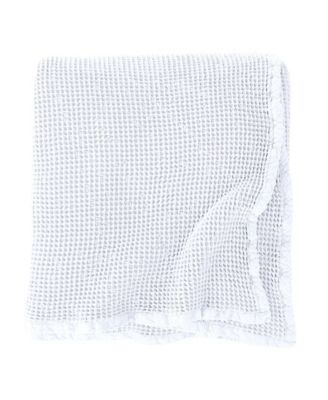 Brielle Home Darren Cotton Waffle Knit Blanket Bedding