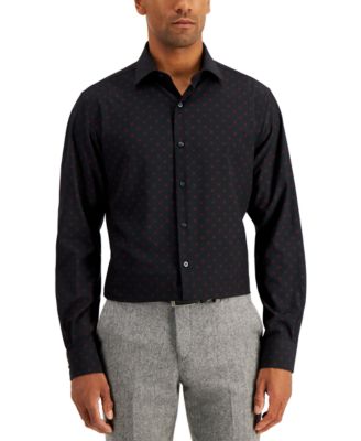 macys mens black dress shirt