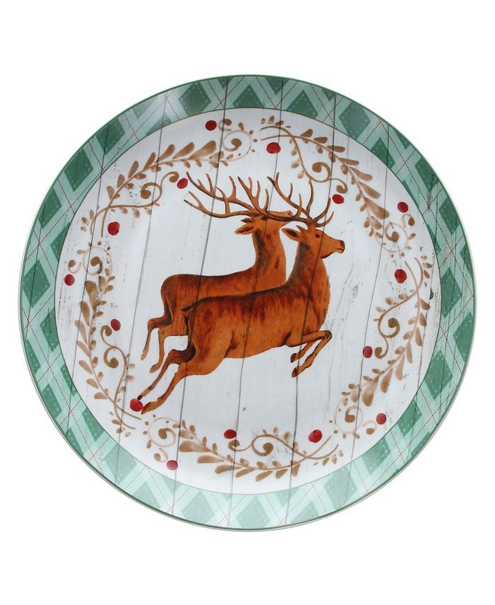 Plat Noel Tognana Christmas Panettone Plate Gift In Porcelain D30 Cm U2013 Le Gioie Plats à Tarte
