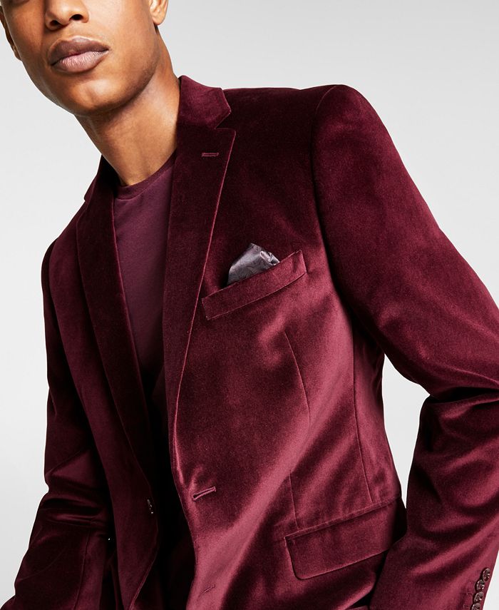 Alfani Men's SlimFit Solid Velvet Blazer, Created for Macy's & Reviews