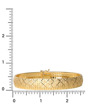 Monogram Bangle Bracelet 18K Gold Plated / 8 inch