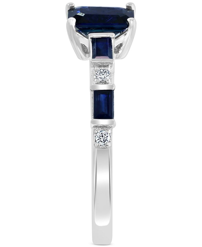 EFFY Collection - Sapphire (1-1/20 ct. t.w.) & Diamond (1/20 ct. t.w.) Ring in 14k White Gold