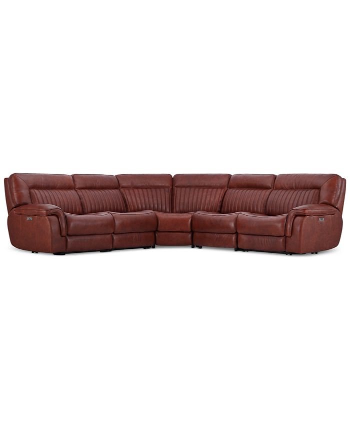 Furniture Thaniel 5 Pc Leather, Leather Sectional Sofa Denver