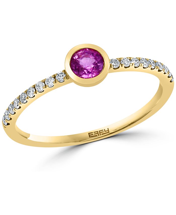 Macy's pink sapphire ring cheap