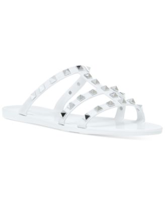 steve madden jelly sandals white