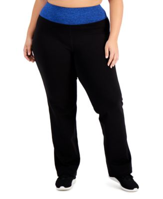 Ideology Women's Essentials Flex Stretch Bootcut Yoga Pants With Short  Inseam, Created For Macy's In Black