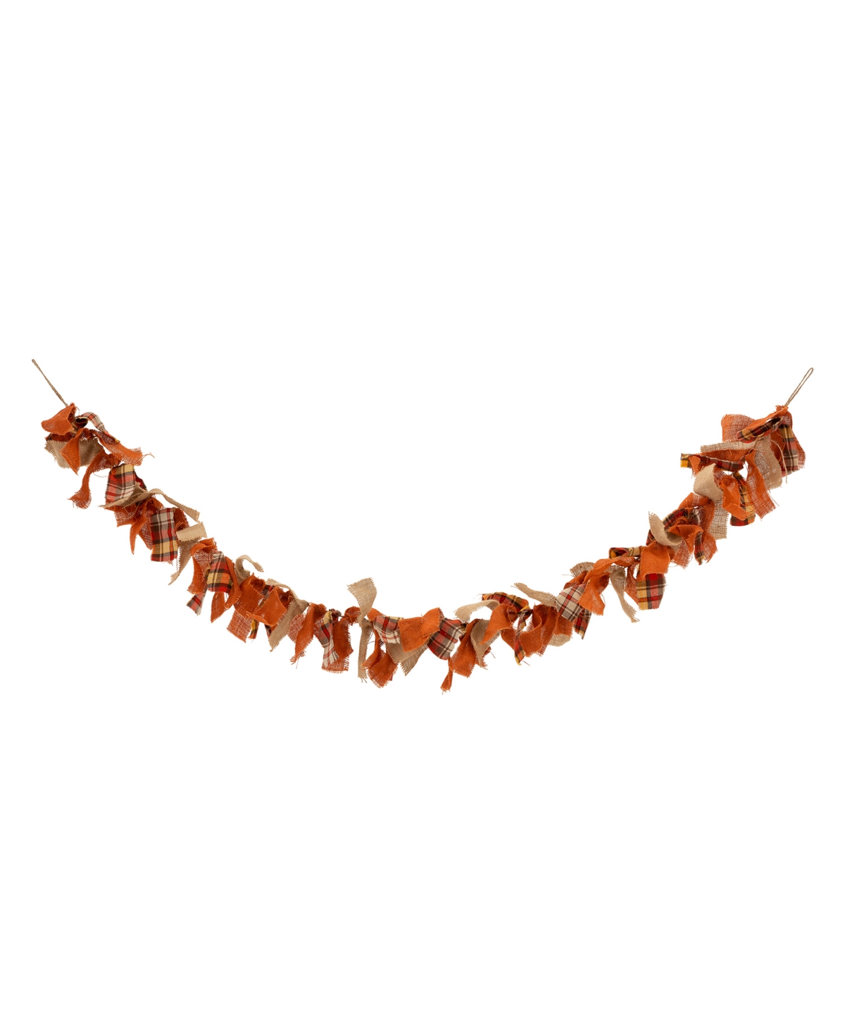 6' L Fall Fabric Plaid Garland - Multi