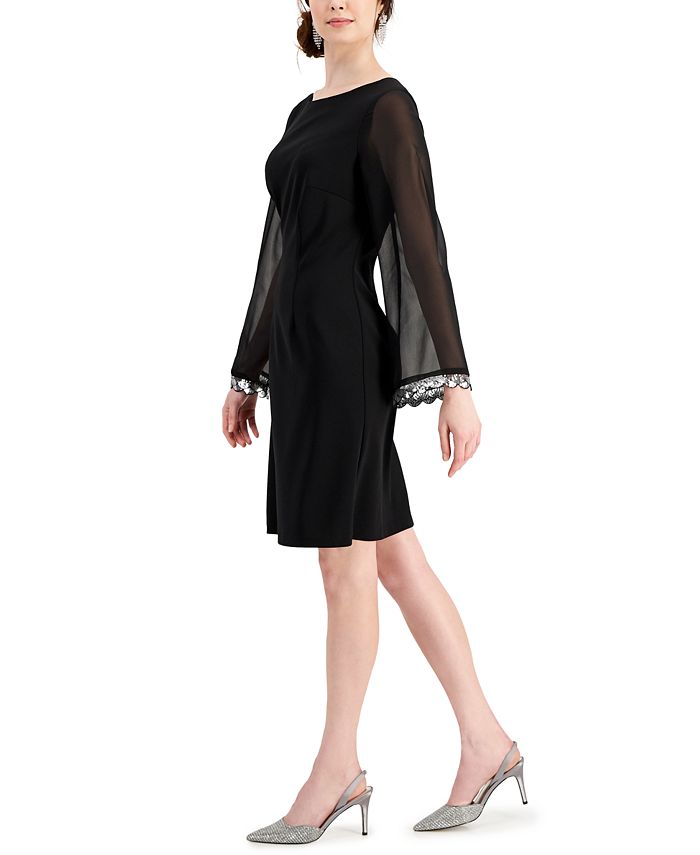 Cap Sleeve Pleated Bateau Neck Sheath Long Dress Mulberry