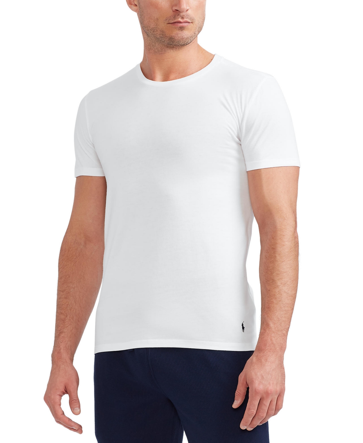 Shop Polo Ralph Lauren Men's Big And Tall Crewneck Undershirts In White Tall