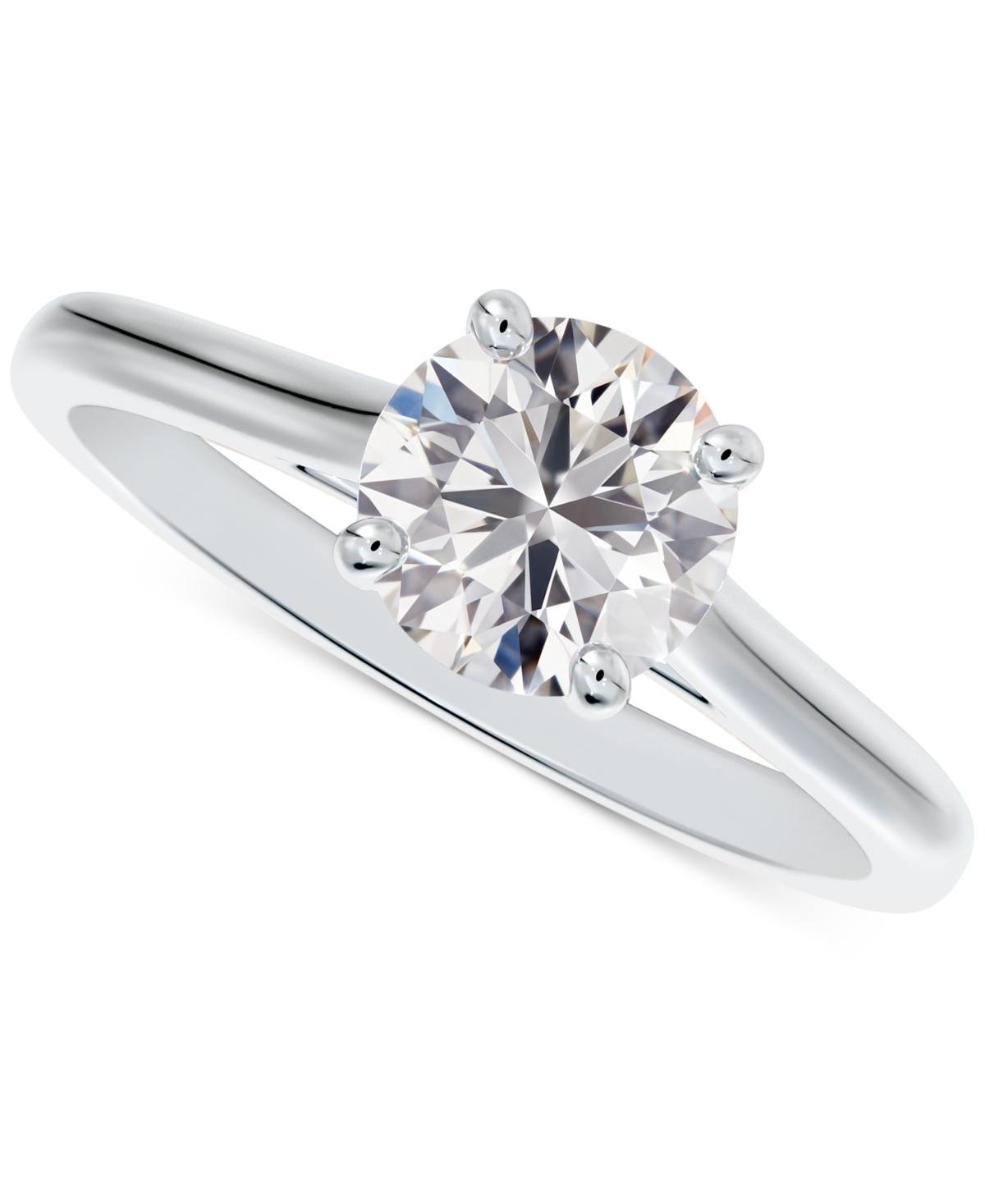 Portfolio by De Beers Forevermark Diamond Round-Cut Cathedral Solitaire Engagement Ring (1/2 ct. t.w.) - White Gold