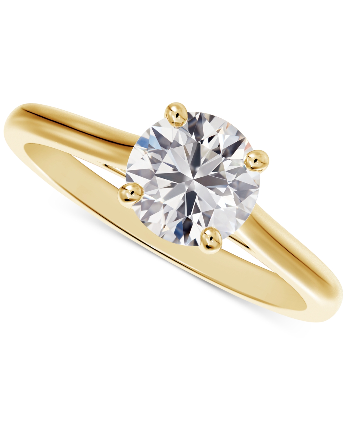 De Beers Forevermark Portfolio by De Beers Forevermark Diamond Round-Cut Cathedral Solitaire Engagement Ring (1/2 ct. t.w.)