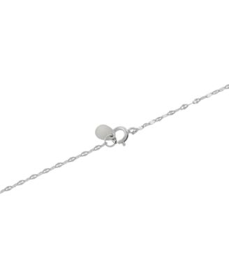 Cubic Zirconia Wave Pendant Necklace in Sterling Silver, 16" + 2" extender, Created for Macy's