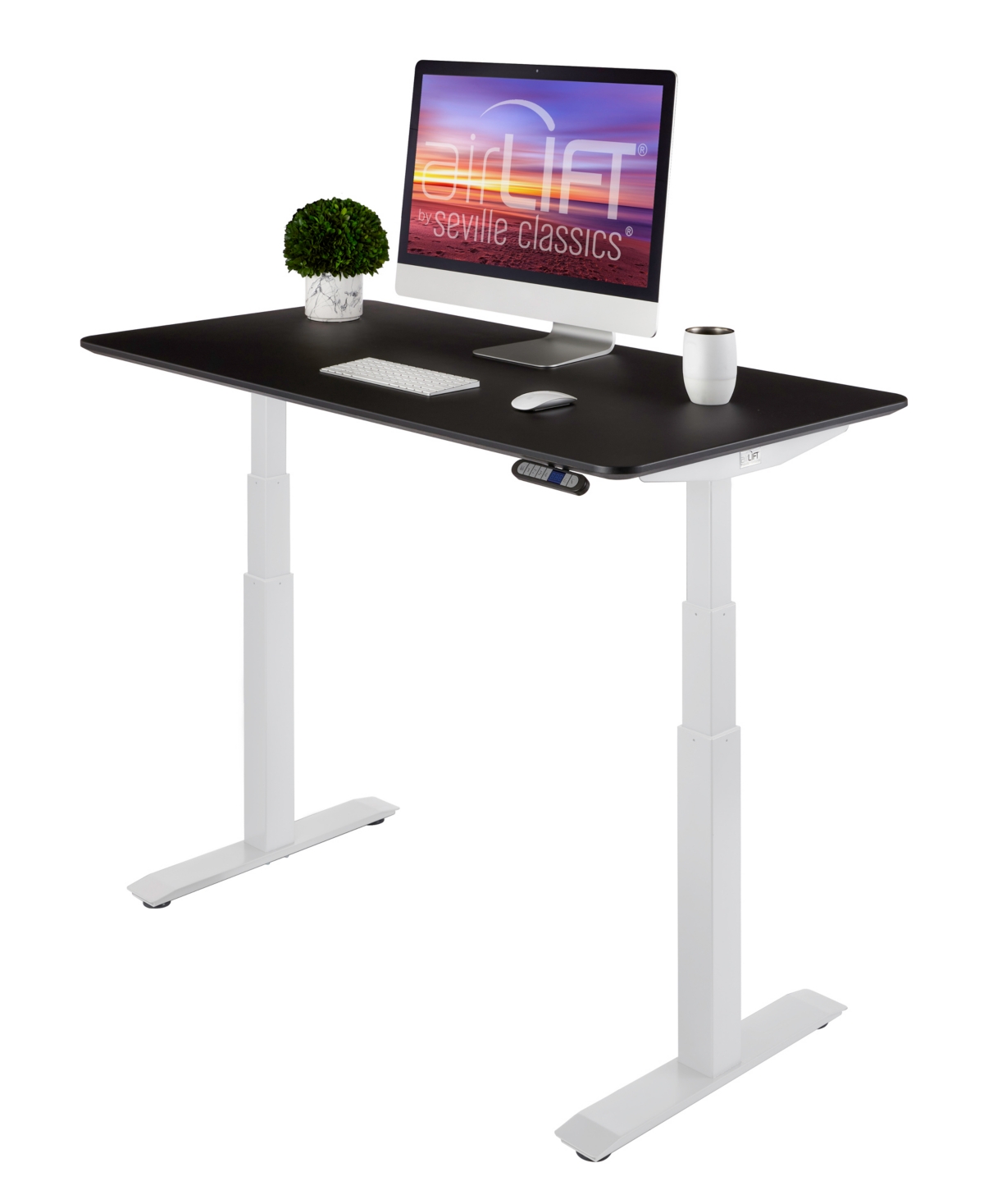 Seville Classics Airlift S3 Electric Standing Desk With Top, 54" In