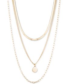 Gold-Tone Three-in-One Chain Necklace