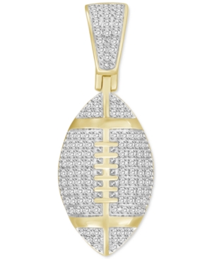 MACY'S MEN'S DIAMOND FOOTBALL PENDANT (1/4 CT. T.W.) IN 10K GOLD