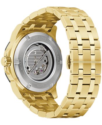 Bulova - Men's Automatic Marine Star Gold-Tone Stainless Steel Bracelet Watch 45mm