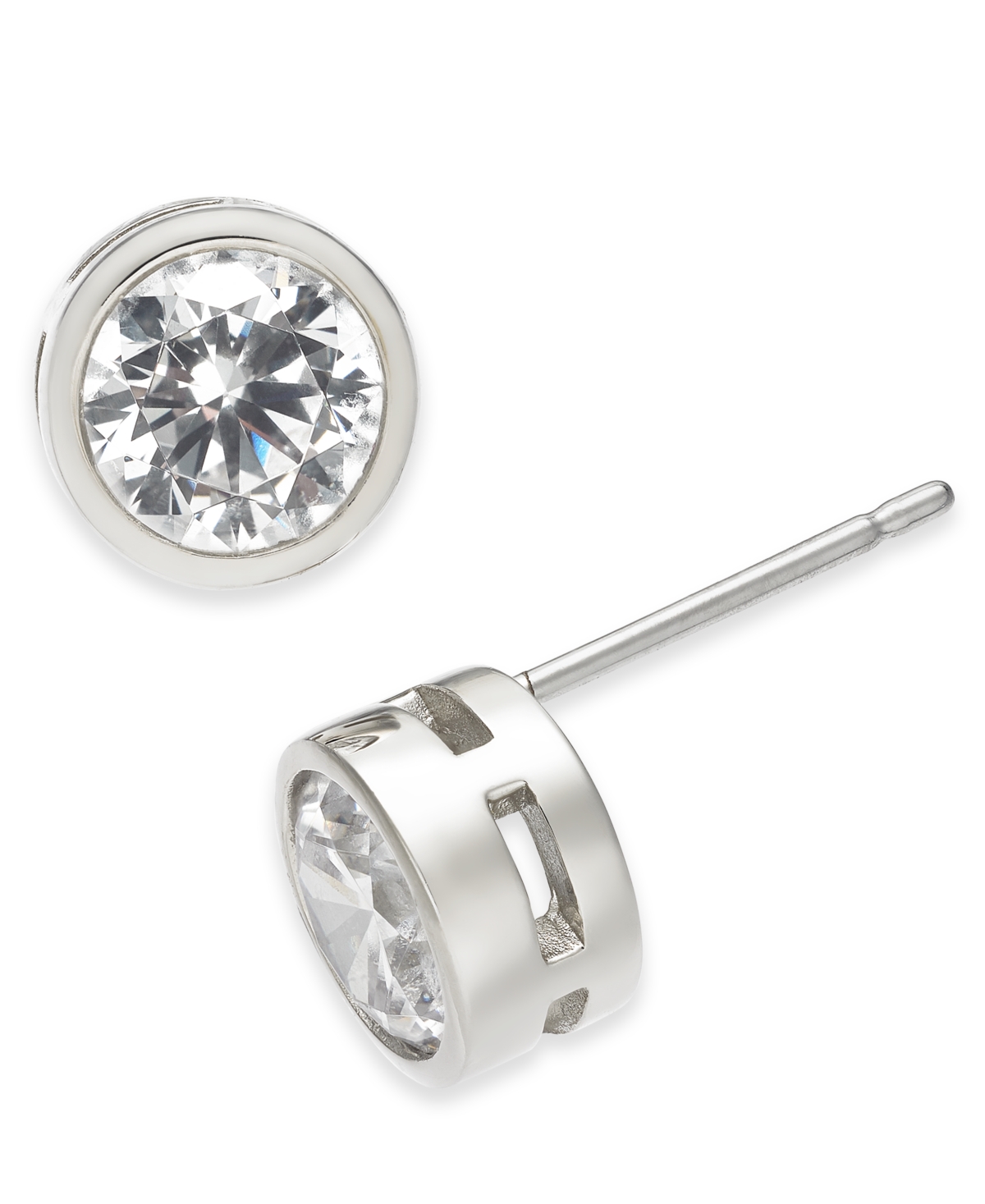 Eliot Danori Stud Crystal Earrings, Created For Macy's In Silver