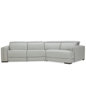 CLOSEOUT! Jenneth 3-Pc. Leather Sofa with 2 Power Motion Recliners and Cuddler