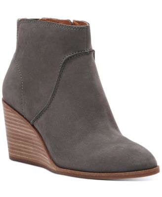 womens suede wedge booties