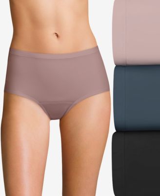 Hanes - Women's 3-Pk. Multi Fresh & Dry Leak Protection Liner Brief Underwear LL40AS