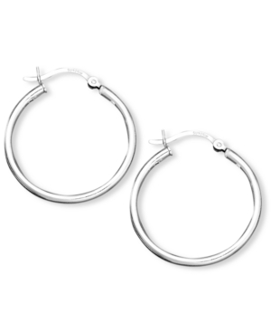image of Giani Bernini Small Sterling Silver Click Top Hoop Earrings, 1