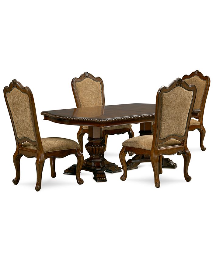Furniture Lakewood 5Piece Dining Room Furniture Set (Double Pedestal