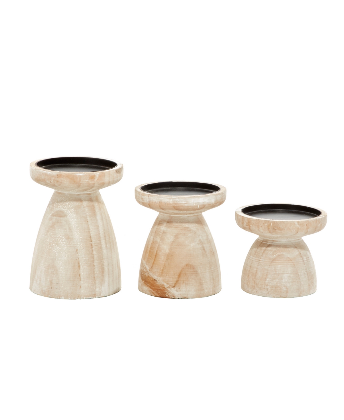 Natural Candle Holder, Set of 3