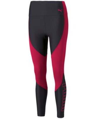 puma black and red leggings