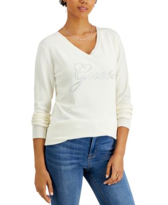 GUESS - Doriane Rhinestone-Logo Sweater