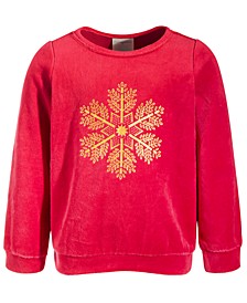 Baby Girls Snowflake Velour Top, Created for Macy's 
