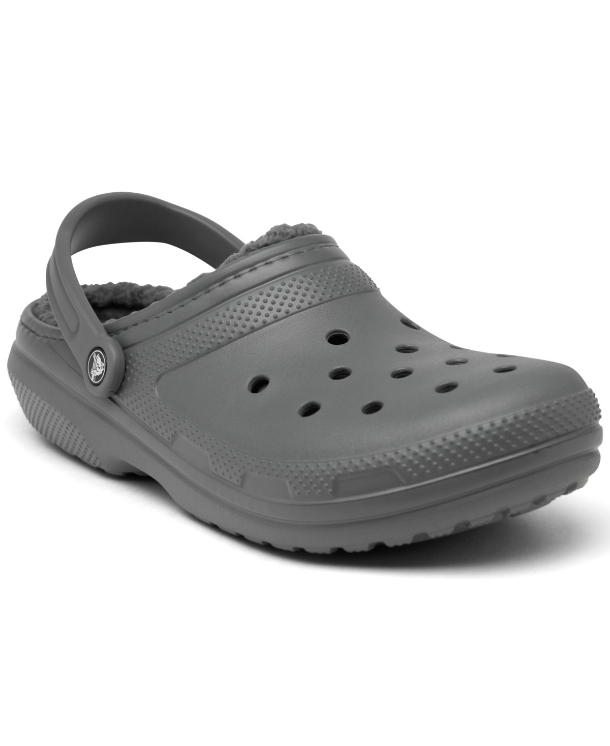Crocs Men's And Women's Classic Lined Clogs From Finish Line In Gray/smoke