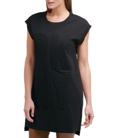 Textured Logo Shift Dress