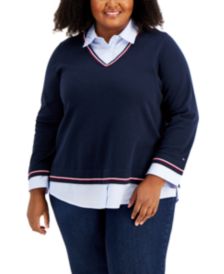 Plus Size Layered-Look Sweater