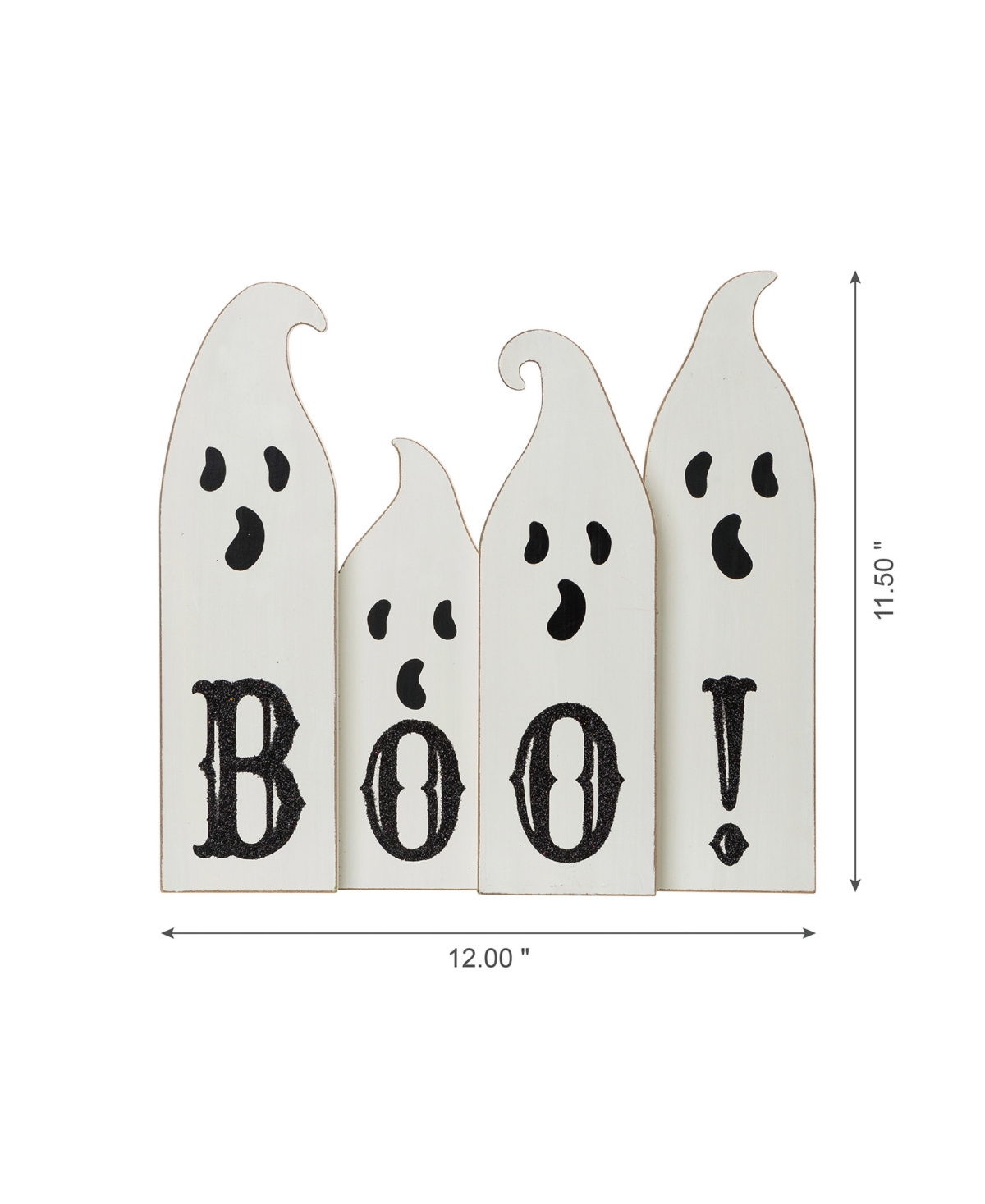 Glitzhome L Halloween Wooden Ghost Table Decor