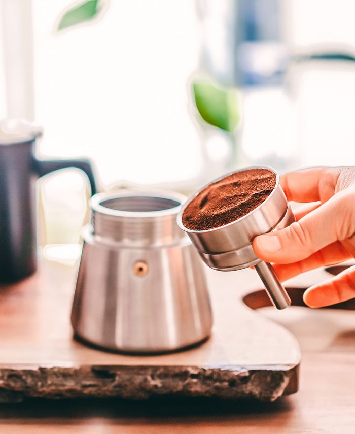 GROSCHE Milano Steel Stainless Steel Stovetop Espresso Maker Moka Pot