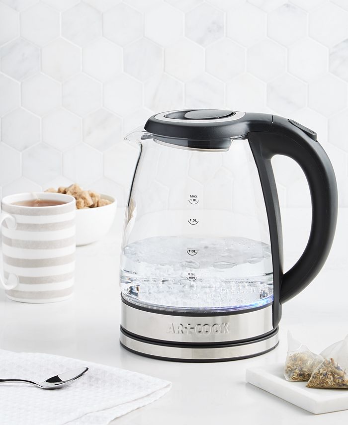 Small Glass Kettle Electric, Compact Mini Sized Electric Hot Water Kettle  for