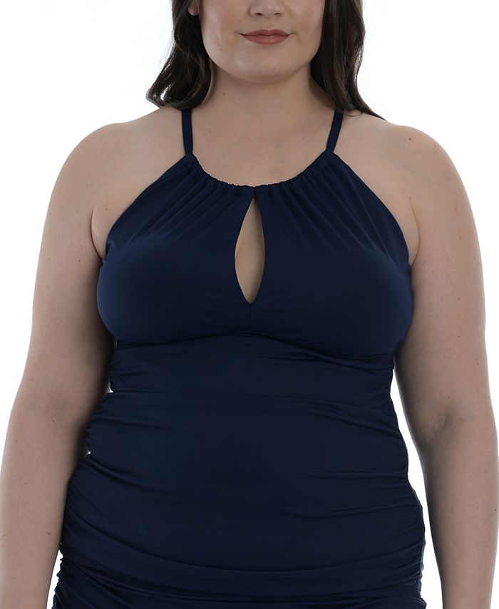 La Blanca Plus Size Island Goddess Keyhole Tankini Top Macy's