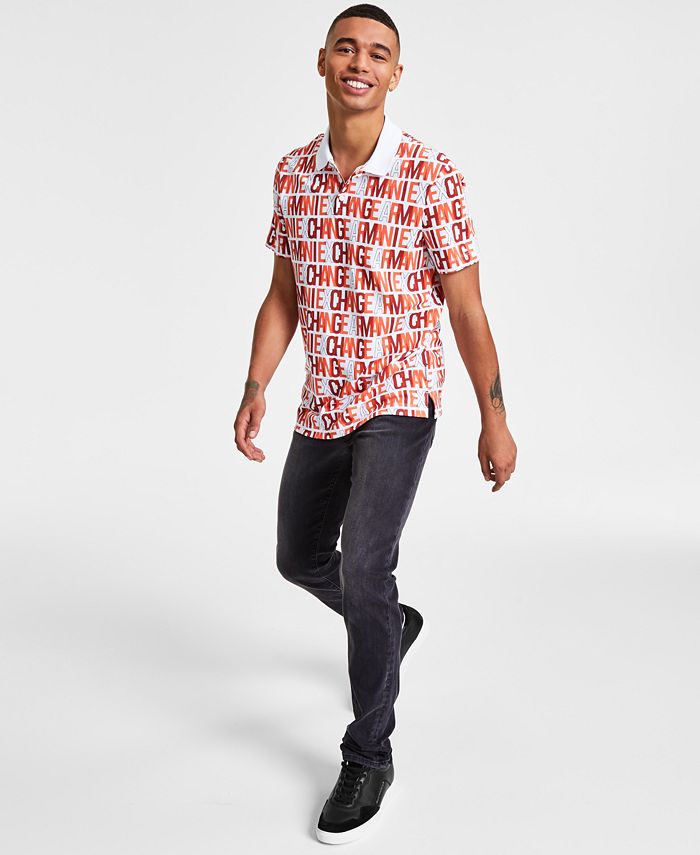 A|X Armani Exchange Men's Allover Logo Polo Shirt, Created for Macy's &  Reviews - Polos - Men - Macy's