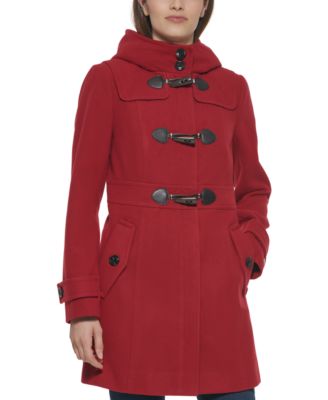 tommy hilfiger hooded toggle walker coat