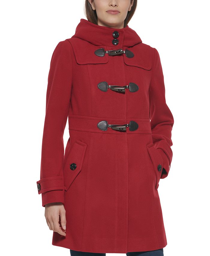 Tommy Hilfiger Hooded Toggle Walker Coat, Created for Macy's & Reviews ...