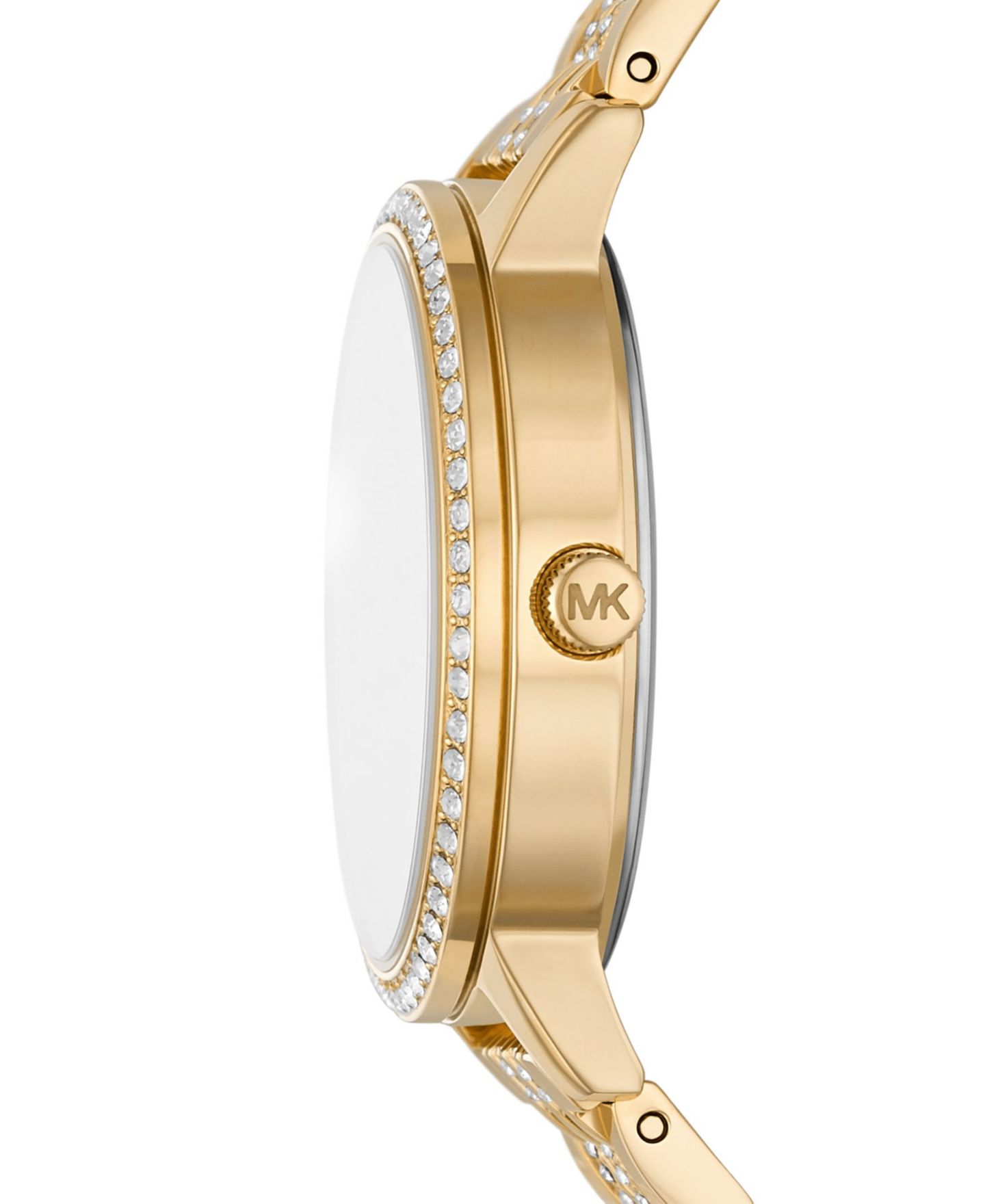 Женские часы Michael Kors Melissa Gold-Tone Stainless Steel Bracelet Watch 35mm, цвет: Золотой — фото 3