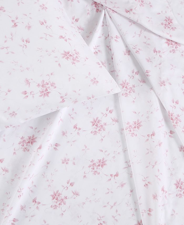 Laura Ashley Garden Muse Cotton Sateen 4 Piece Sheet Set, Queen Macy's