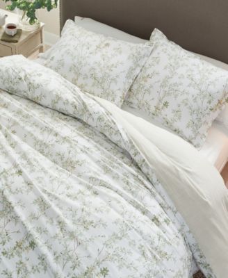 Lindy Cotton Reversible 3-Pc. Duvet Cover Set, Full/Queen