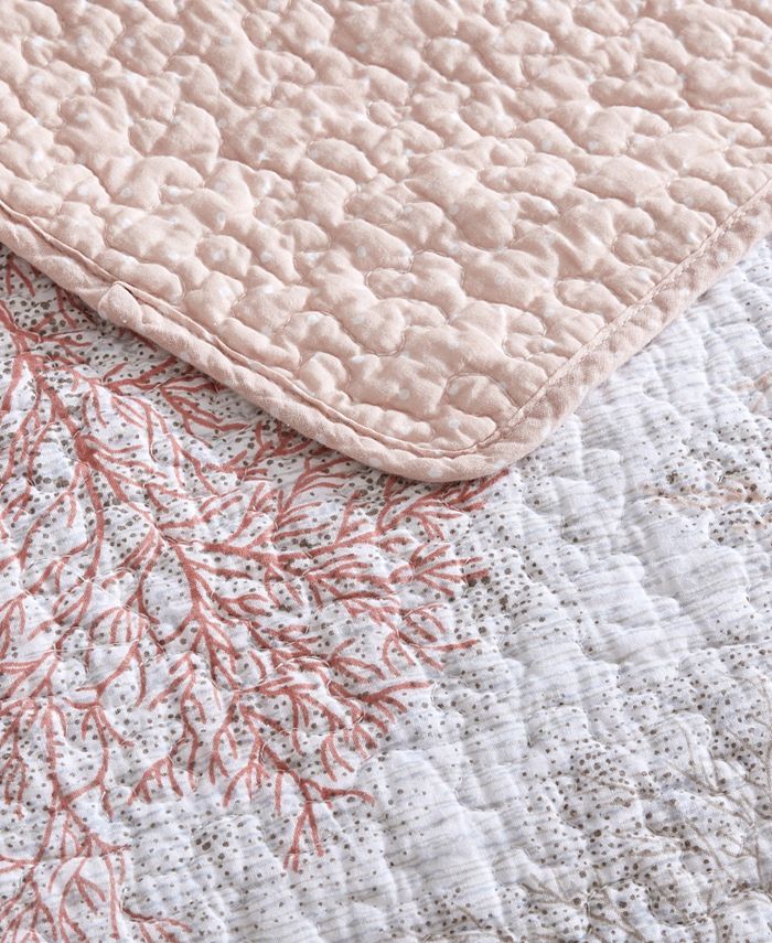 Laura Ashley Saltwater Reversible 3Pc. Quilt Set, Full/Queen Macy's