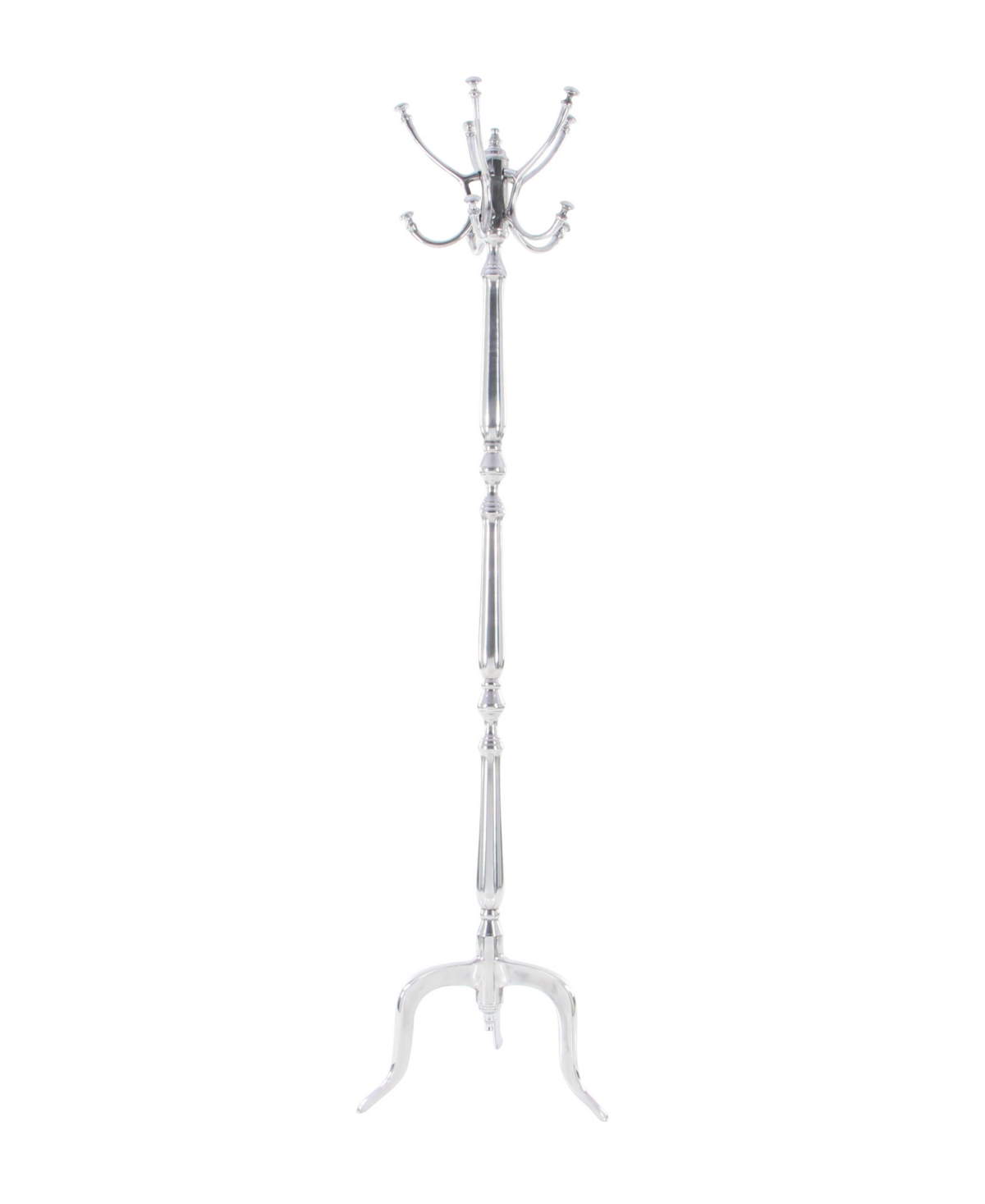 Traditional Coat Rack - Silver-Tone
