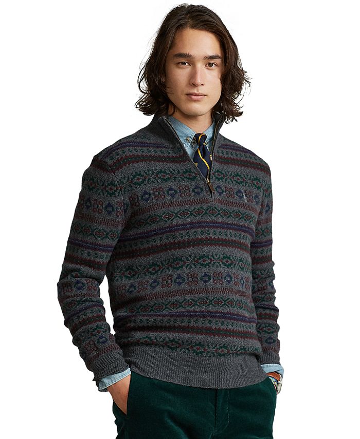 Polo Ralph Lauren Men's Fair Isle Wool-Cashmere Sweater - Macy's