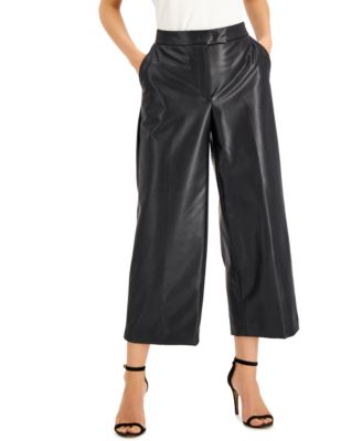 anne klein faux leather pants