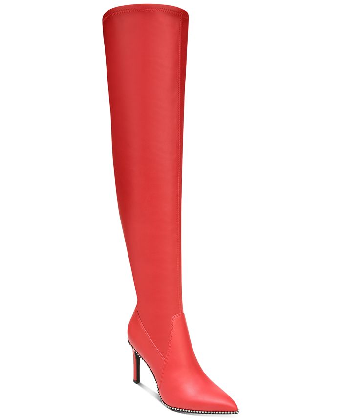 Macy's top red boots