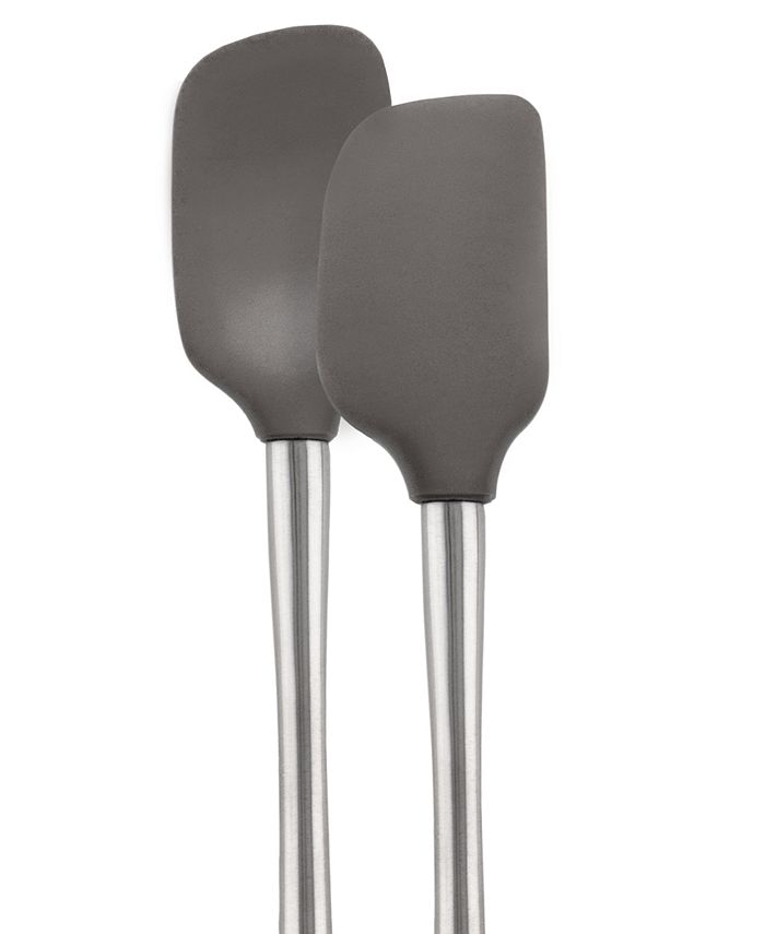 Tovolo Flex-Core Stainless Steel Handled Mini Spatula & Spoonula Charcoal - Set of 2