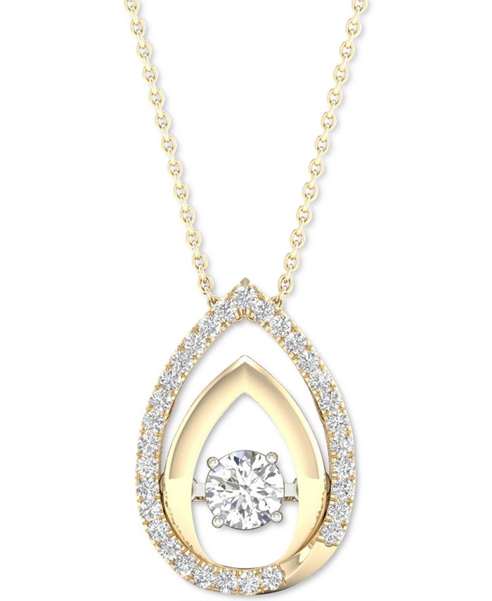 Teardrop halo necklace clearance